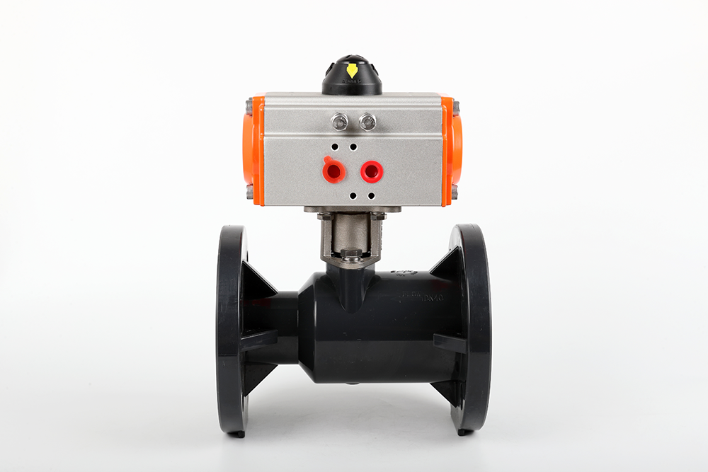 新密气动法兰一体球阀